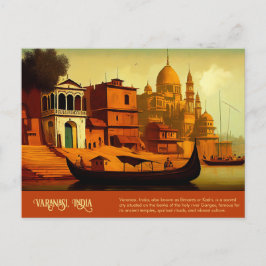 Varanasi India Painting Briefkaart