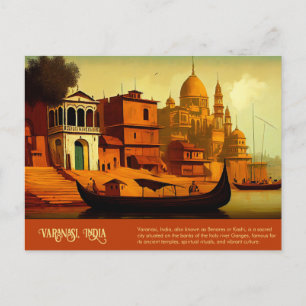 Varanasi India Painting Briefkaart