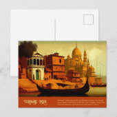 Varanasi India Painting Briefkaart (Voorkant / Achterkant)