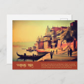Varanasi  India Painting Briefkaart (Voorkant / Achterkant)