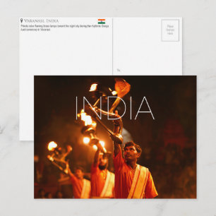 Varanasi, India Reisansichtkaart Briefkaart