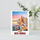 Varanasi, India, rivier de Ganges Briefkaart (Staand voorkant)