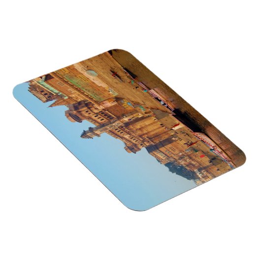 Varanasi India vanaf de Ganga Magneet (Rechterzijde)