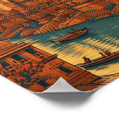 Varanasi kunst reisillustratie poster (Hoek)