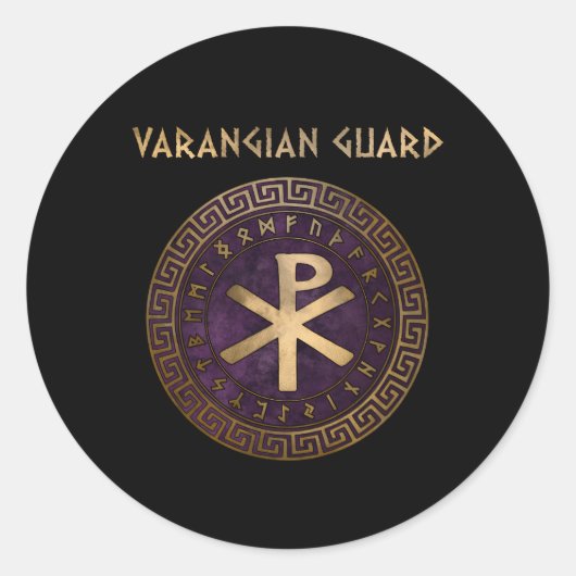 Varangian Guard Byzantine Empire Ronde Sticker (Voorkant)