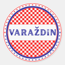 Varaždin City Pride Embleem – Kroatische identitei Ronde Sticker