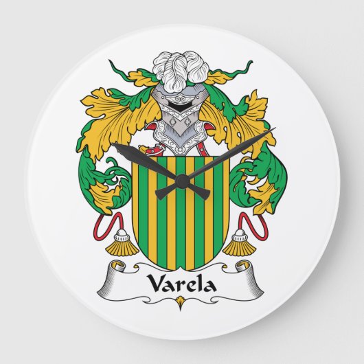 Varela Family Crest Grote Klok (Voorkant)
