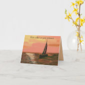 Varen bij Sunset Retirement Kaart (Gele Bloem)