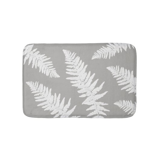Varen Blad Grijs Botanisch Badmat (Voorkant)