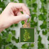 Varen blad groene varen kunst sleutelhanger (Hand)