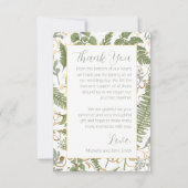 Varen bloemenpatroon bedankkaart (Voorkant)
