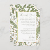 Varen bloemenpatroon bedankkaart (Voorkant / Achterkant)