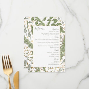 Varen bloemenpatroon menu