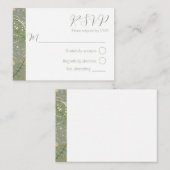 Varen bloemenpatroon notitiekaartje (Voorkant / Achterkant)