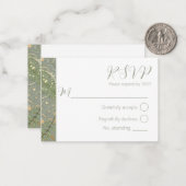 Varen bloemenpatroon notitiekaartje (Voorkant / Achterkant in situ)