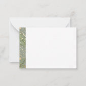 Varen bloemenpatroon notitiekaartje (Achterkant)