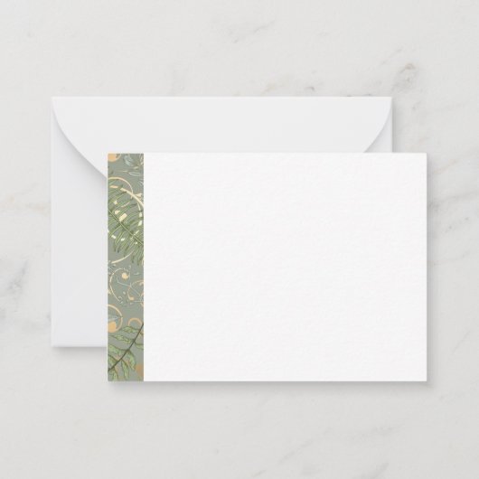 Varen bloemenpatroon notitiekaartje (Achterkant)