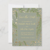 Varen bloemenpatroon save the date (Voorkant)