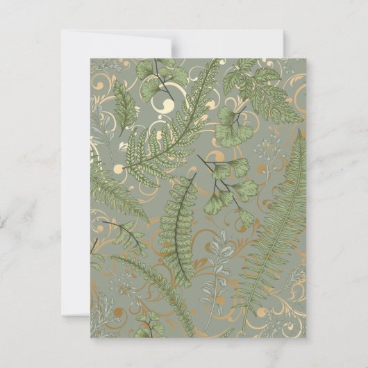 Varen bloemenpatroon save the date (Achterkant)