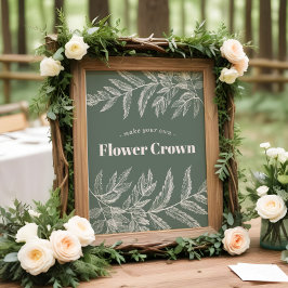 Varen Bos Bloemenkroon Station Bord Poster