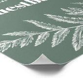 Varen Bos Bruiloft Gastboek Bord Poster (Hoek)