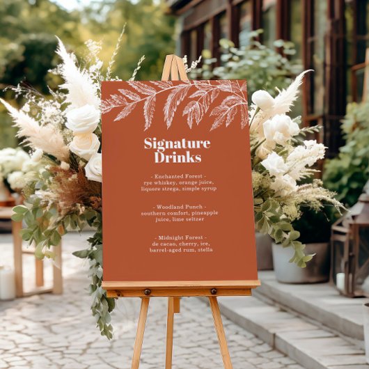 Varen Botanisch Bos Signature Dranken Menu Poster