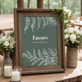 Varen botanische baby shower of trouwgunst teken poster