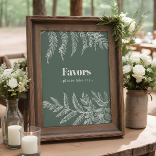 Varen botanische baby shower of trouwgunst teken poster