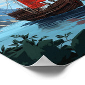 Varen door Ha Long Bay Poster (Hoek)