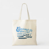 Varen door het leven één haven per keer tote bag (Achterkant)