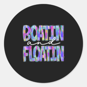 Varen En Drijven Zomer Vakantie Meer Leven Drijven Ronde Sticker