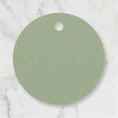 Varen Eucalyptus Groene Blad Bruidsdouche Bedankjes Labels (Achterkant)