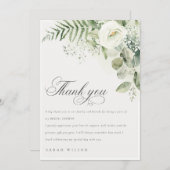 Varen Eucalyptus Groene Bladeren Bruidsdouche Bedankkaart (Voorkant / Achterkant)