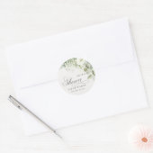 Varen Eucalyptus Groene Bladeren Bruidsdouche Ronde Sticker (Envelop)