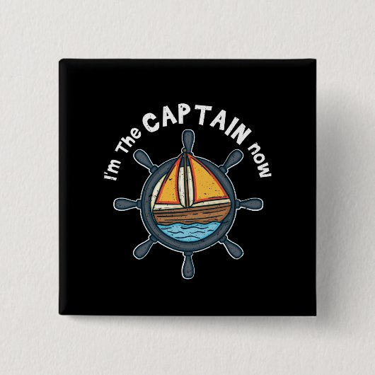 Varen - Ik ben nu de kapitein Vierkante Button 5,1 Cm (Voorkant)