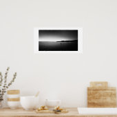Varen in de Horizon Panoramisch Zwart-wit Poster (Keuken)