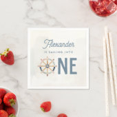 Varen in One Nautical First Birthday Kinder Servet (Insitu)