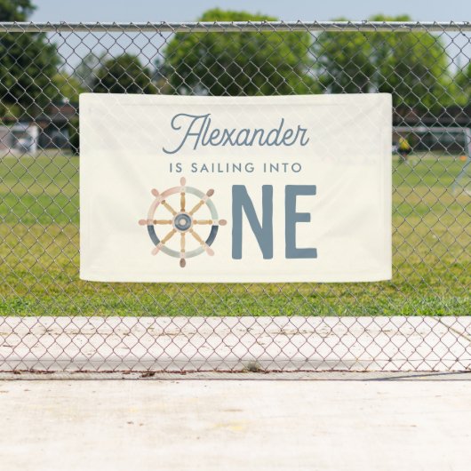 Varen in One Nautical First Birthday Kinder Spandoek (Insitu)