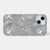 Varen in zwart-wit iPhone 15 case (Achterkant horizontaal)