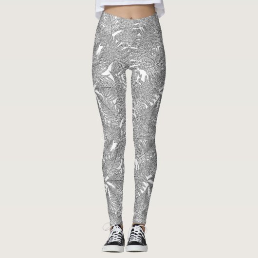 Varen in zwart-wit leggings (Voorkant)