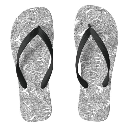 Varen in zwart-wit teenslippers (Voetbed)
