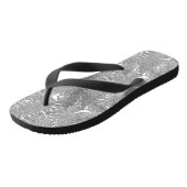 Varen in zwart-wit teenslippers (Schuin)