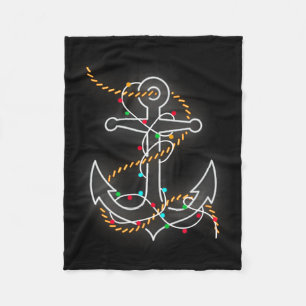 Varen Kerstlichten Anker Kerstman Zeilboot Fleece Deken