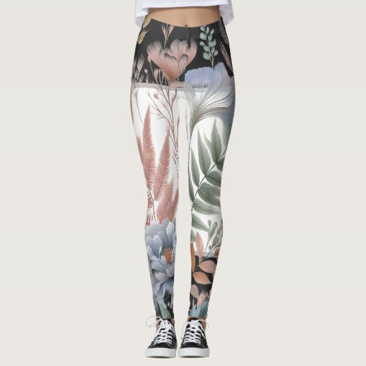 varen laat artistieke pastelpooier achter leggings (Voorkant)