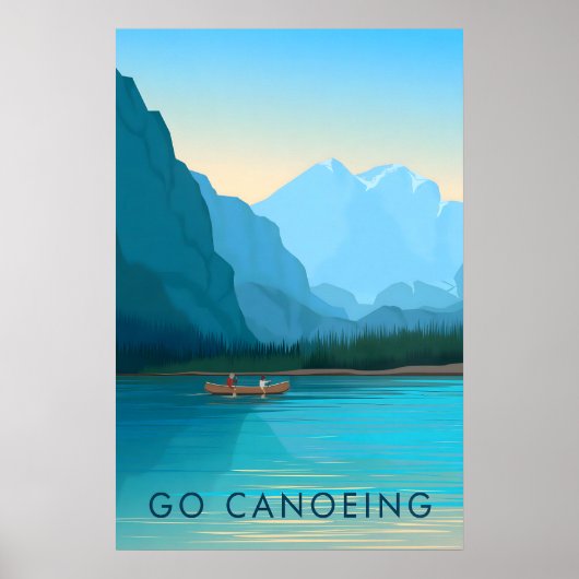 Varen met een kano Reisposter Poster (Voorkant)