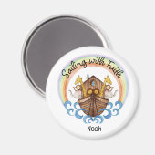 Varen met geloof - Noach's boog met dieren Magneet (Voorkant / Achterkant)