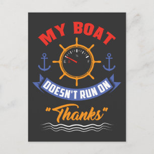 Varen - Mijn boot vaart niet op dankjewel Briefkaart