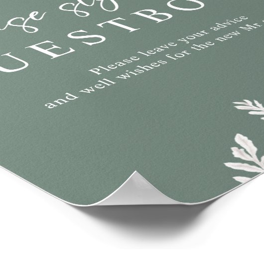 varen | Moderne kalligrafie bruiloft gastenboek te Poster (Hoek)