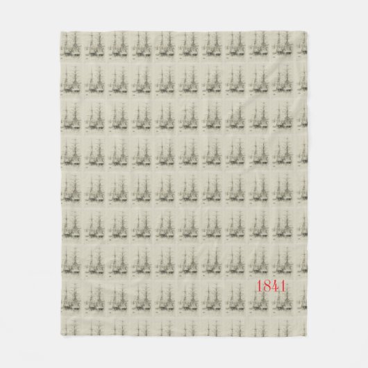 Varen naar 1841 fleece deken (Voorkant)