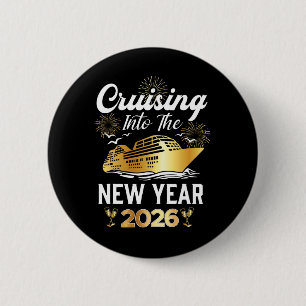 Varen naar 2026 Oud en Nieuw cruisevakantie M Ronde Button 5,7 Cm
